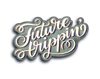 Future Trippin' (3" x 1.8" matte mirror sticker)