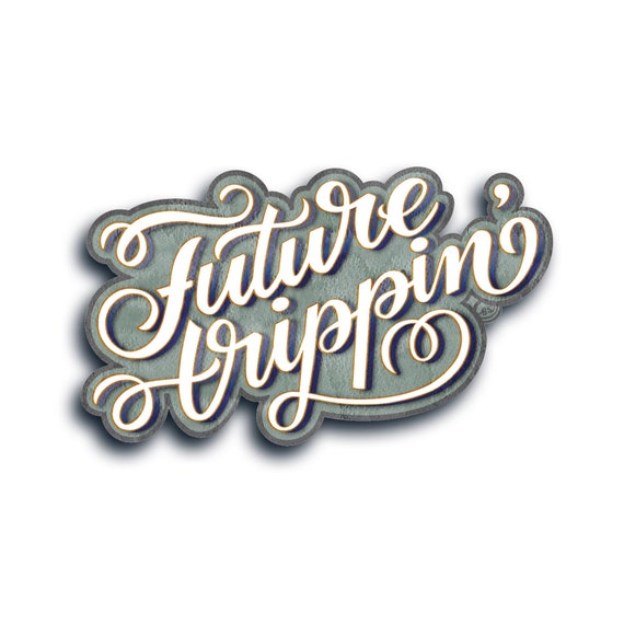 Future Trippin' (3" x 1.8" matte mirror sticker)