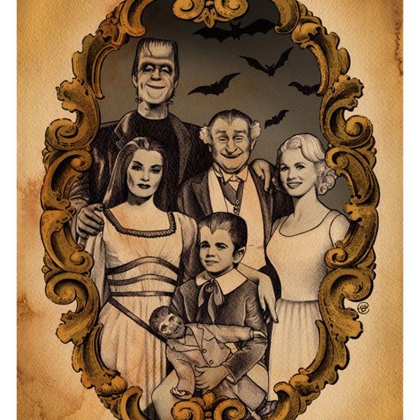 The Munsters (11x14 signed print with border)