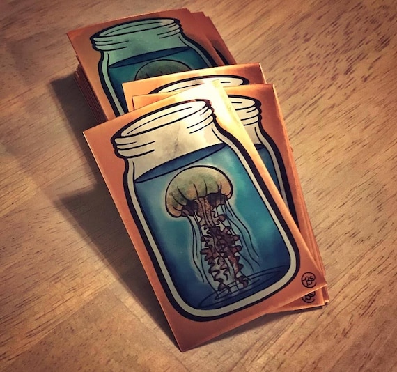 Jelly Jar (3"x2" mirror sticker)