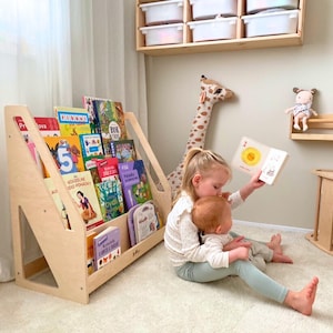 Étagère Montessori, étagère pour enfants, étagère en bois, bibliothèque de chambre d'enfant, étagère de jeu montessori, meubles Montessori, étagère pour enfants