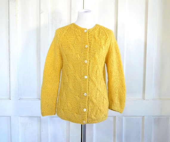 60s Vintage Mohair Cardigan Sweater - Italian Hand