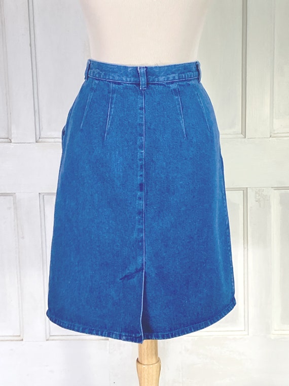 90s Vintage Denim Skirt - LL Bean Short Pencil Sk… - image 8