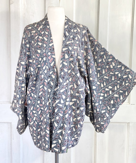 Vintage Haori Kimono - Silk Kimono - Japanese Hao… - image 2