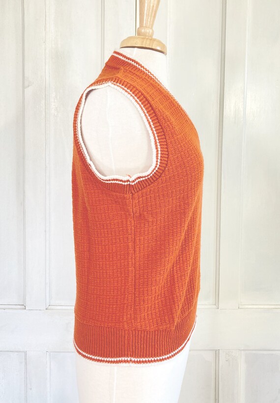 1970s Retro Vintage Acrylic Sweater Vest - 70s Pu… - image 5