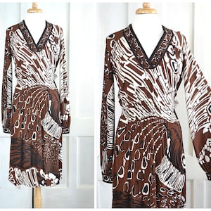 Vintage Emilio Pucci Silk Jersey Dress - 60s Pucci Dress - Abstract Psychedelic Print - 70s Emilio Pucci for Saks Fifth Avenue - Designer