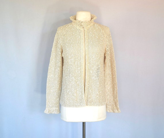 70s Vintage Pallas Linen Cardigan - Pallas Irelan… - image 1