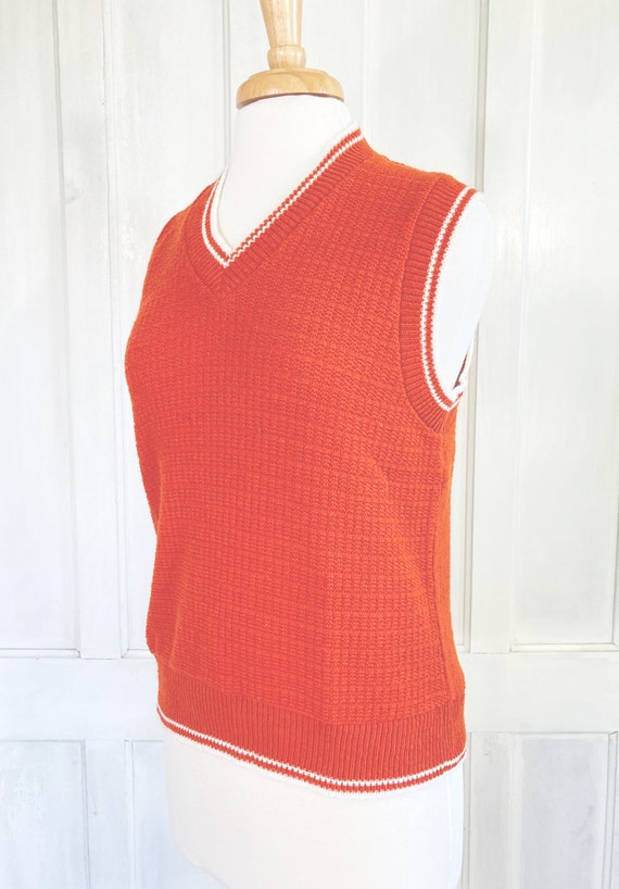 1970s Retro Vintage Acrylic Sweater Vest - 70s Pu… - image 4