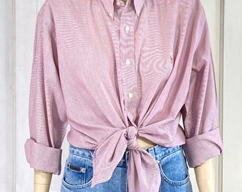 Chemise Ralph Lauren vintage des années 70 boutonnée rayée