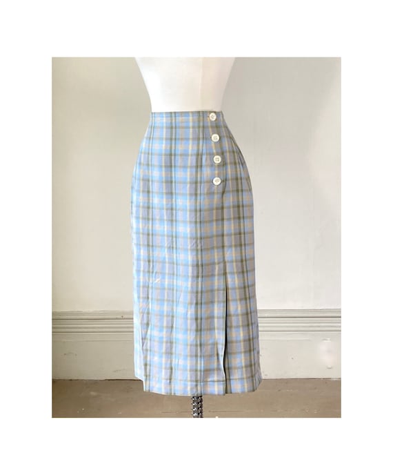 button-front midi skirt gap