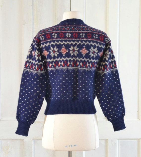 40s Vintage Jantzen Snowflake Sweater - 1940s Woo… - image 4