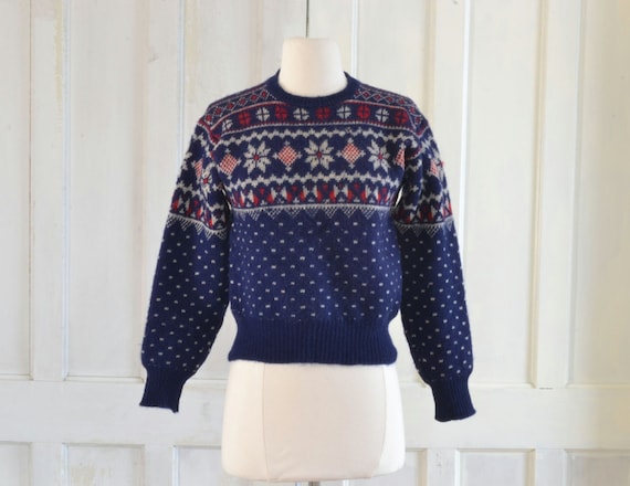 40s Vintage Jantzen Snowflake Sweater - 1940s Woo… - image 1