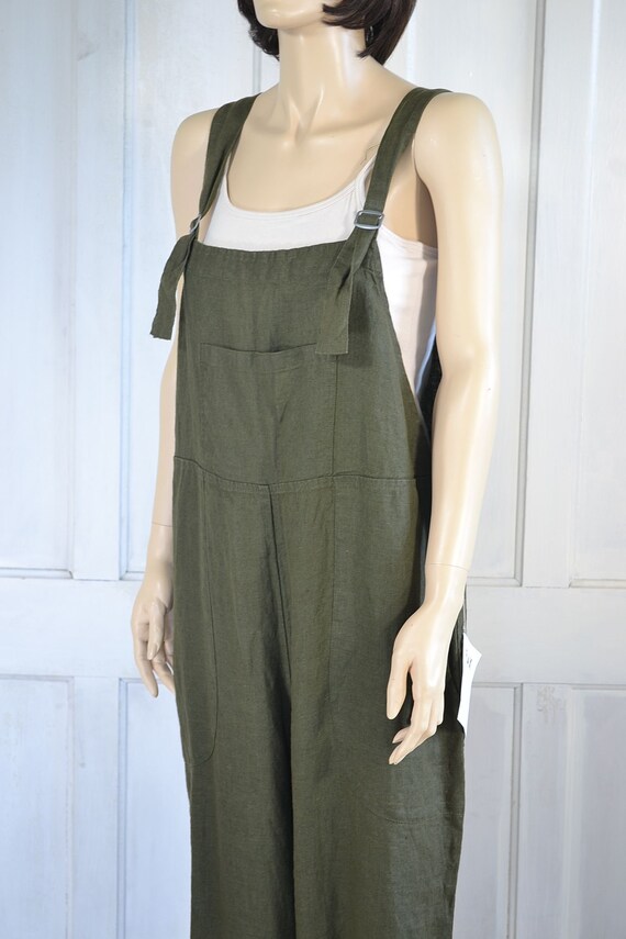 Vintage FLAX Engelhart 100% Linen Overalls - NWT … - image 5