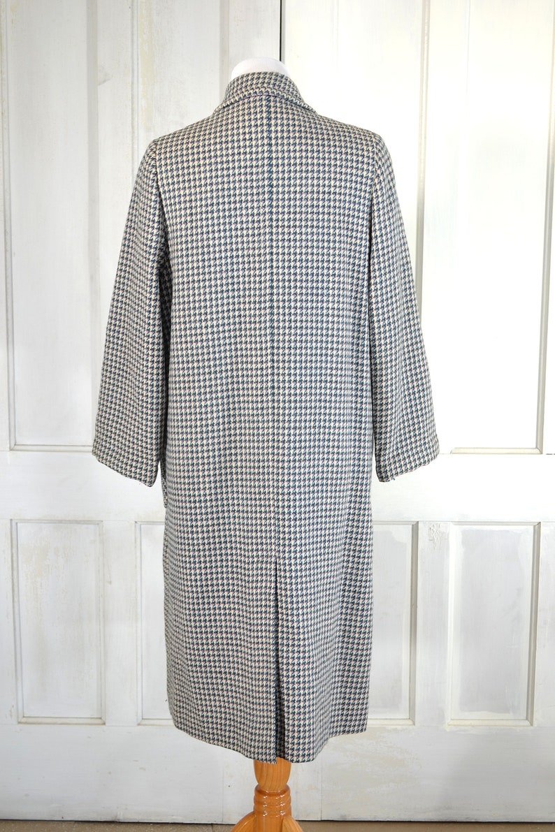 50s Vintage Wool Coat Peck & Peck New York Houndstooth - Etsy