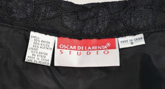 90s Black Lace Skirt - Vintage Oscar De La Renta … - image 9