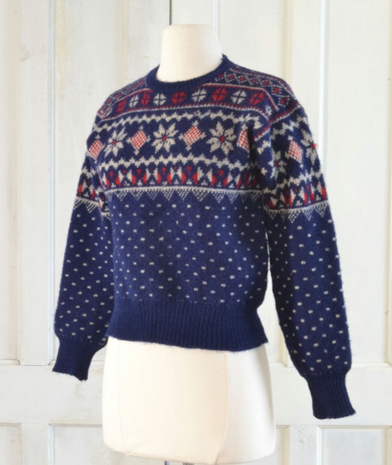 40s Vintage Jantzen Snowflake Sweater - 1940s Woo… - image 3