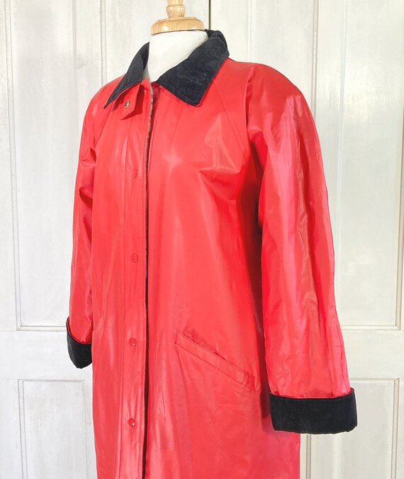 Vintage 80s 90s Rain Coat - All Weather Slicker -… - image 6