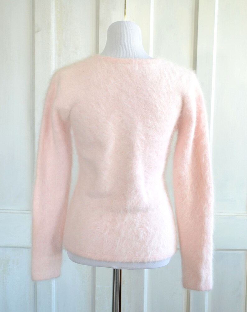 Vintage Pink Angora Sweater Fuzzy 60 Angora Belldini Etsy
