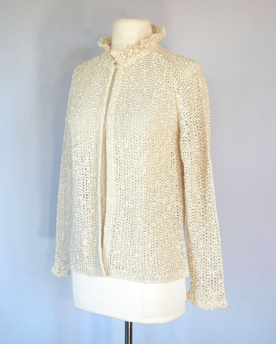 70s Vintage Pallas Linen Cardigan - Pallas Irelan… - image 4