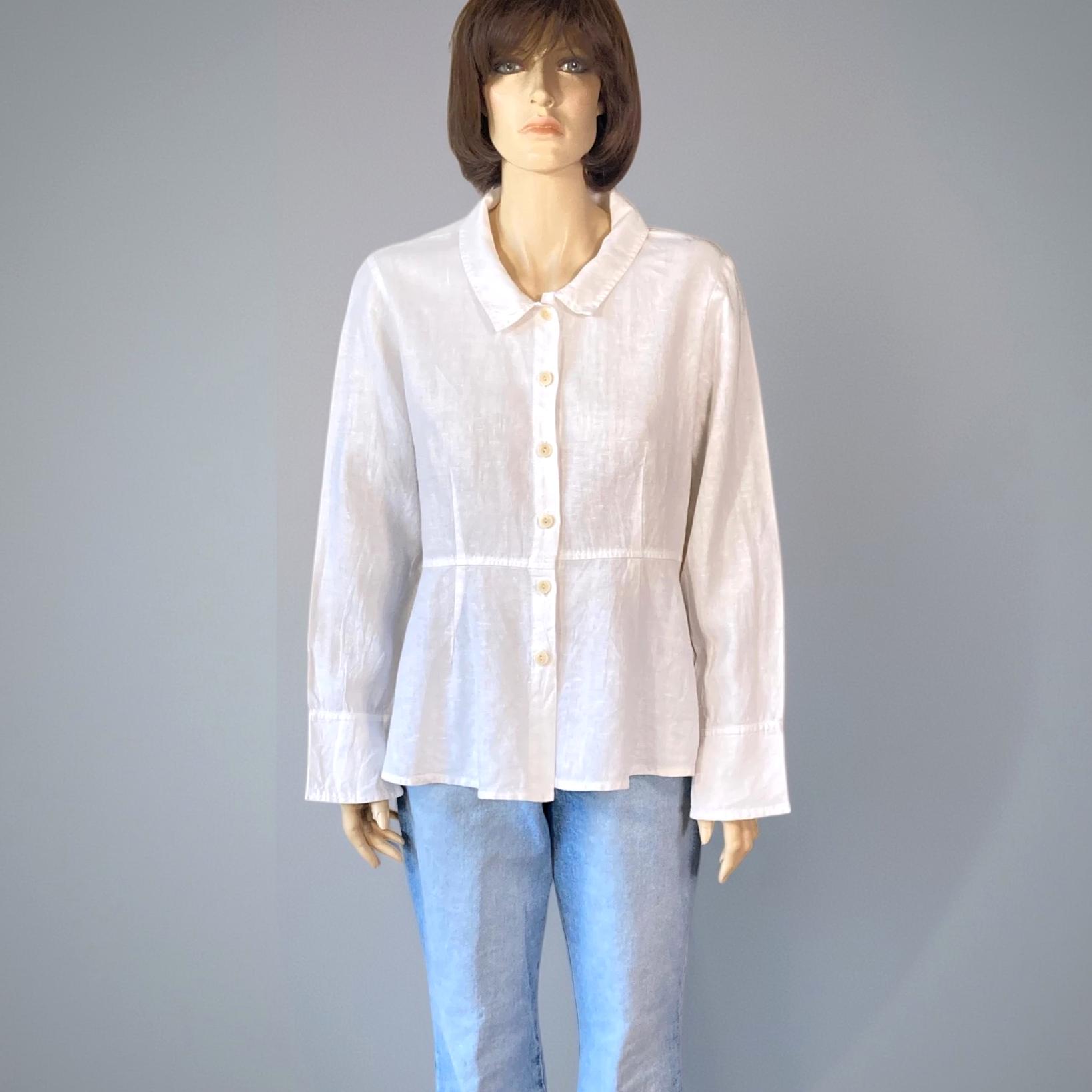 Vintage FLAX Jeanne Engelhart Linen Blouse - Linen Shacket - Etsy