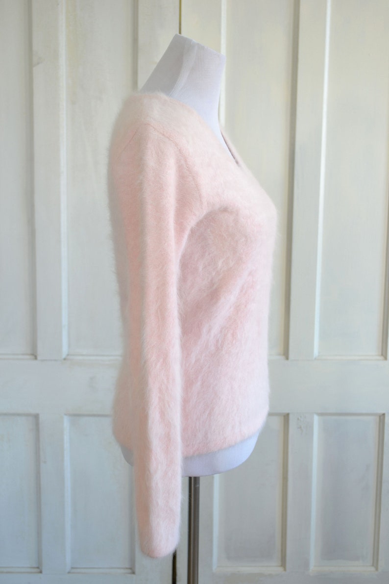 Vintage Pink Angora Sweater Fuzzy 60 Angora Belldini Etsy