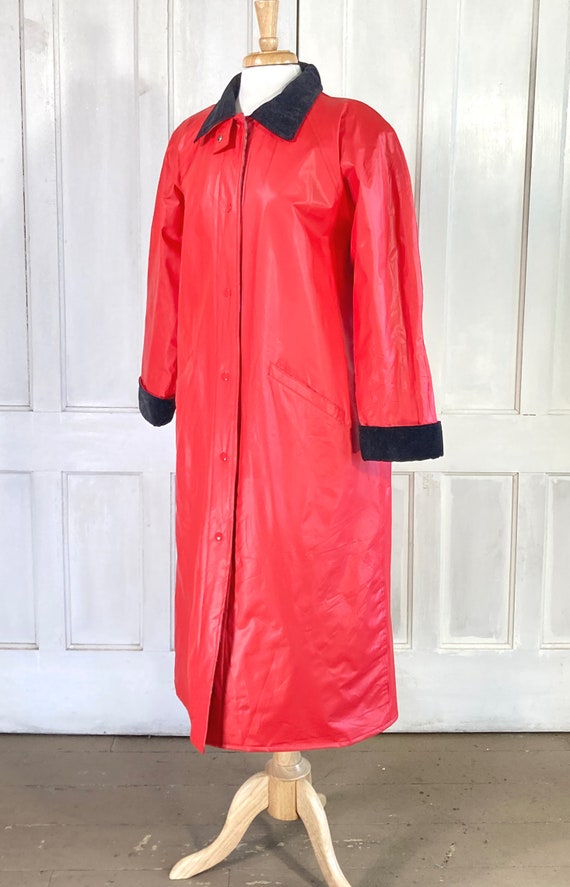 Vintage 80s 90s Rain Coat - All Weather Slicker -… - image 5