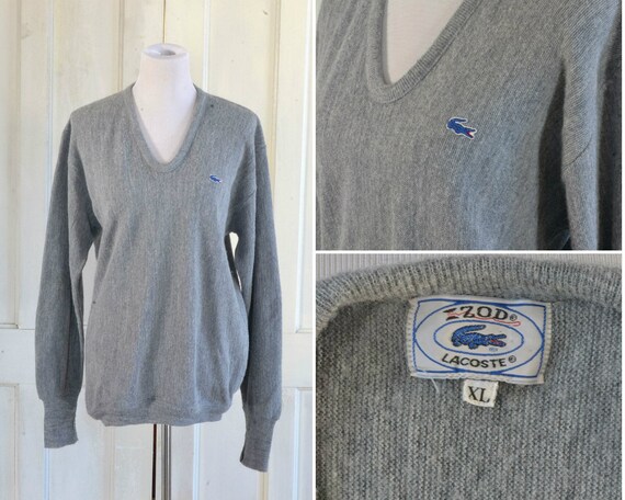 lacoste gray sweater