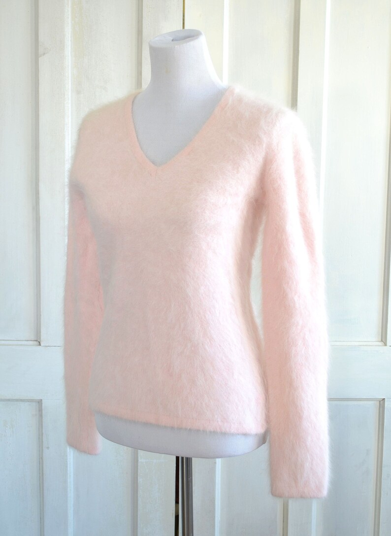 Vintage Pink Angora Sweater Fuzzy 60 Angora Belldini Etsy
