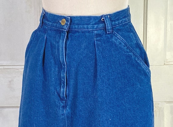 90s Vintage Denim Skirt - LL Bean Short Pencil Sk… - image 6