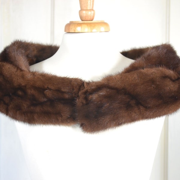 Vintage Mink Fur Shoulder Wrap - Stole - Boa - 50s 60s Vintage - Real Mink Fur