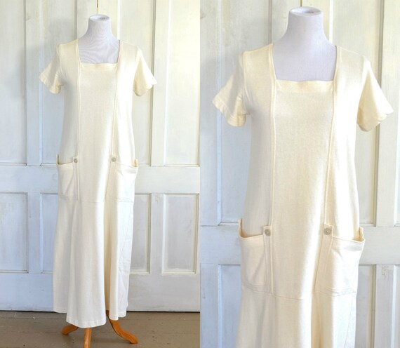French Vanilla White Minimalist Long Dress - Cotto