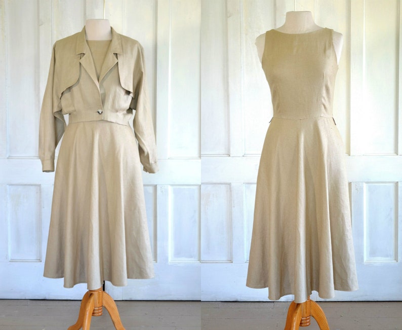 linen trench dress