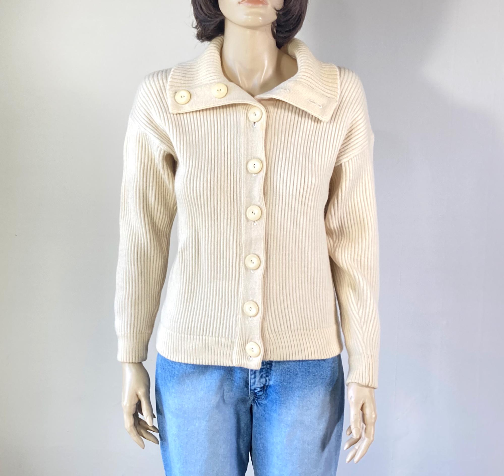 50s Vintage Jantzen Sweater 50s Wool Cardigan Chunky Ribbed 50s Vintage Jantzen Sweater 50s Wool Cardigan Chunky Ribbed