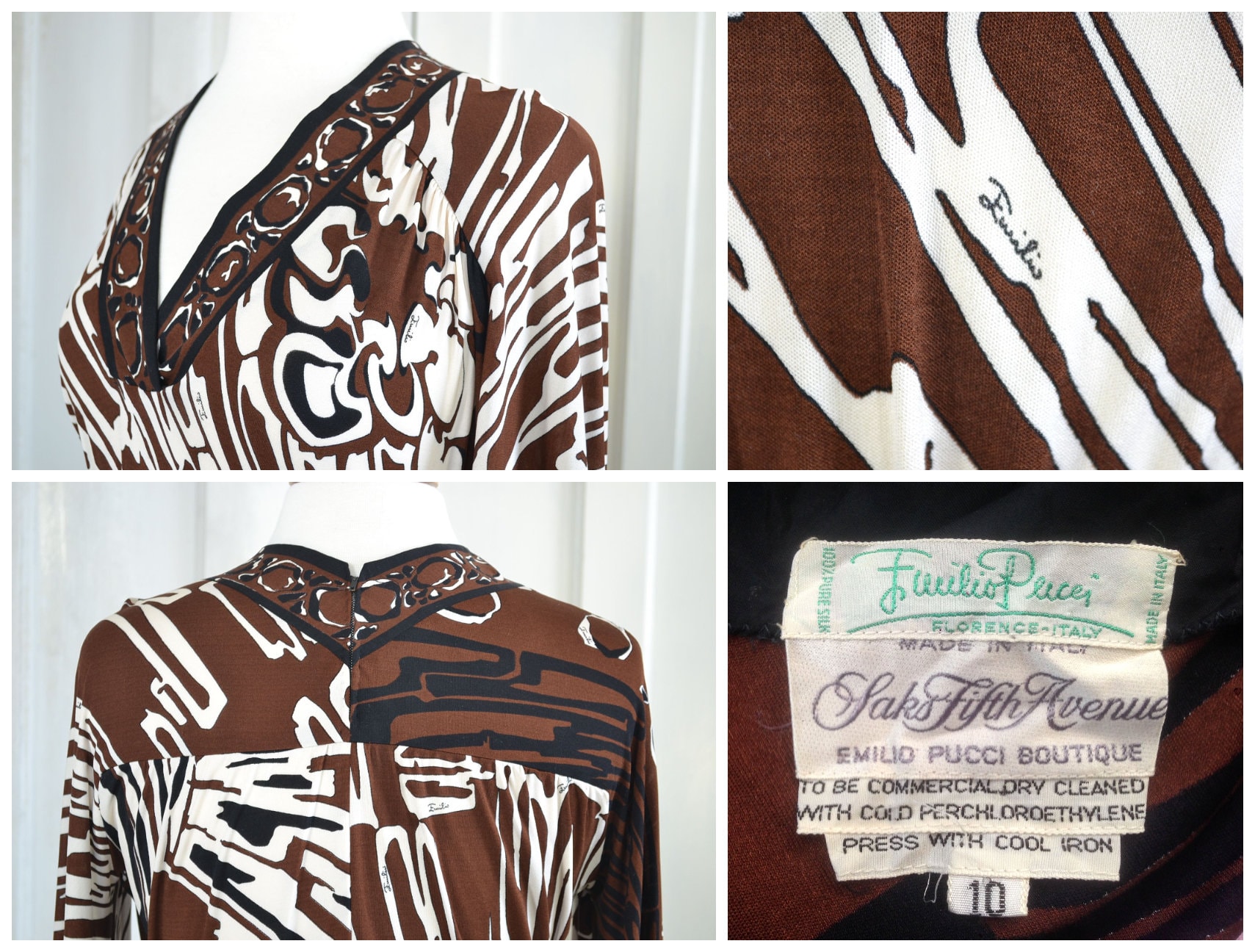 Vintage Emilio Pucci Silk Jersey Dress - 60s Pucci Dress