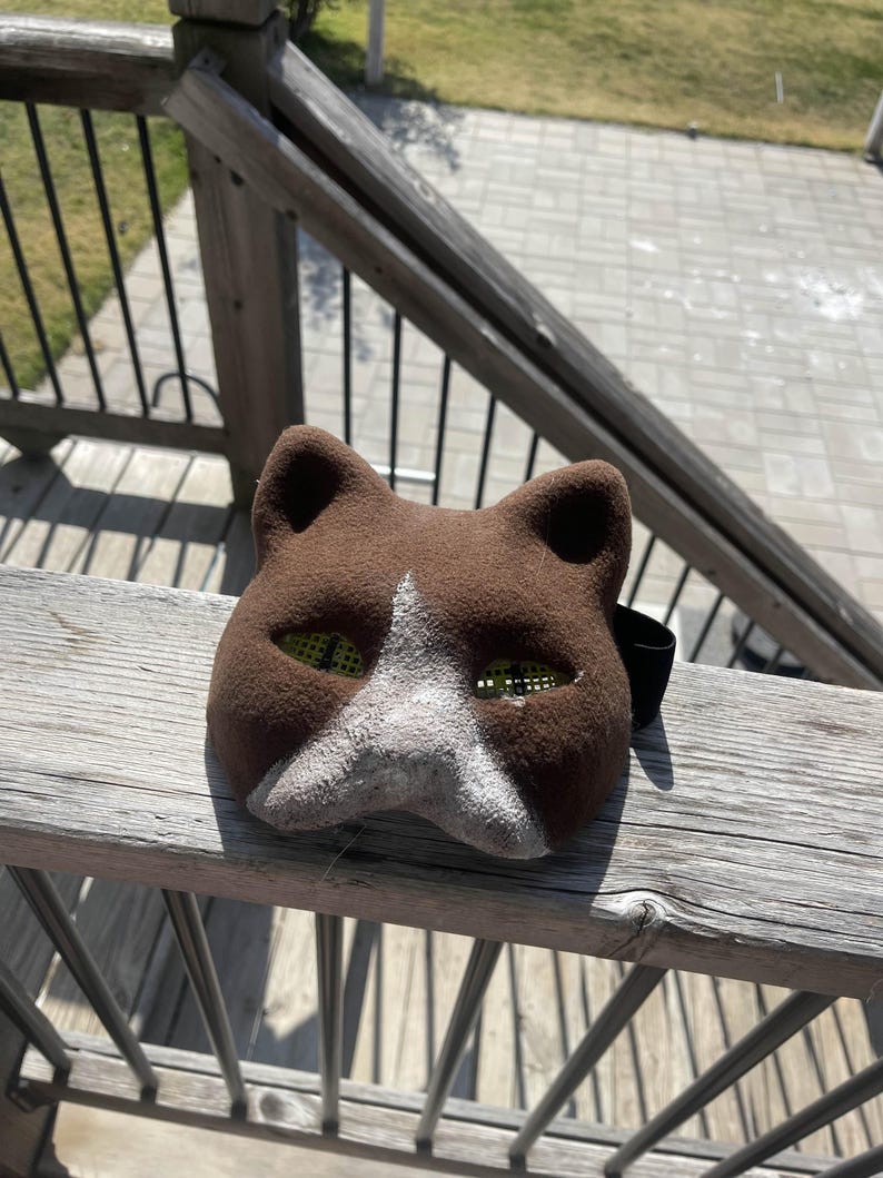 Therian Mask. Brown Cat Mask crystal and Charm Not Included Etsy