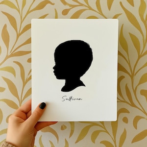 Custom Silhouette Portrait | Personalized Gift | Child Portrait | Pet Portrait | Nursery Decor