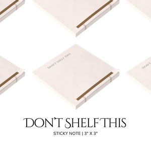 Sticky Note Bookish Gift for Book Lover Funny Notepad Reading Party Favor Book Club Stationery Bookworm Gifts