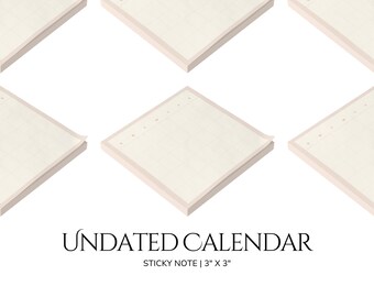 Monthly Sticky Notes Calendar Page Study Desk Calendar Stick On Gift for Student Desk Accessories