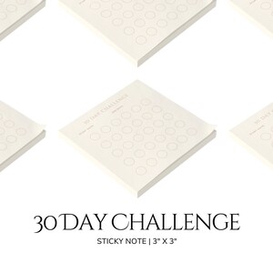 Goal Sticky Note Monthly Progress Pad My Challenge Tracker 30 Day Challenge Daily Task Tracker Progress Pads of Paper Goals