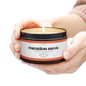 Travel Candles in Tins Candle Holiday Scent Soy Wax Candle Luxury Calming Candle Self Care Gift for Her Sweet Scented Candles Summer