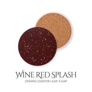 Ceramic Wine Coaster Cork Backing for Coasters Round Cork Coaster Set Home Decor Coasters Ceramic Tea Coaster Gift Set