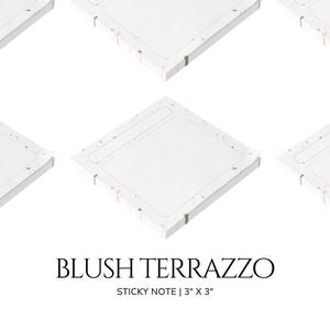 Sticky Note Terrazzo Inspired Note Pad Notes Minimalist Notepad Simple Stationery Supplies Bullet Journal Items