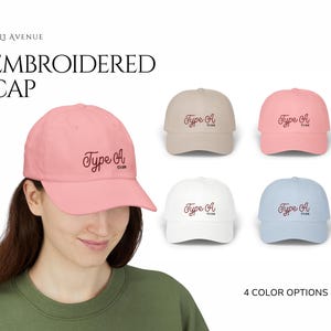 Type A Baseball Cap Pink Embroidery Cap Female Planner Gift