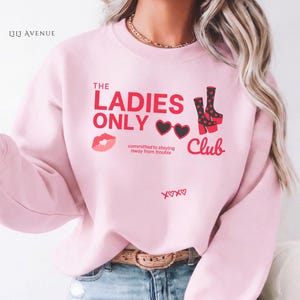 Galentines tröja Galentine present bästa vän alla hjärtans dag flickor Galentine social klubb tröja matchande kvinnor tröja Galentine gänget
