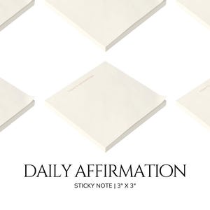 Daily Affirmation Sticky Notes Positive Note Pad Notes Affirmations Notepad Gratitude Journal Mindfulness Pad Positivity Self Care Sticky