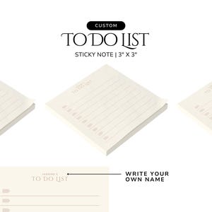 To Do Sticky Notes Custom To Do List Stationary Gift Productivity Notepad Daily Check List  Office Essentials Workday Memo Pad