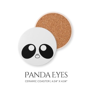 Animal Ceramic Coaster Gift Birthday Party Favor Panda Coaster Housewarming Gift Drink Coasters with Cork Backing Kitchen Gifts