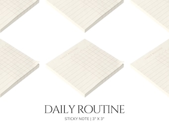 Wöchentliche Routine Sticky Notiz Wöchentliche Sticky Notiz Planer Pad Wöchentliche Routine Habit Tracker Notizblock Kleine Planer Notizblock Notizen Wochenplaner