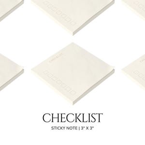Check Box Note Pad Daily To Do Sticky Bullet Points List Sticky Notes Daily Checklist Gift for Planner