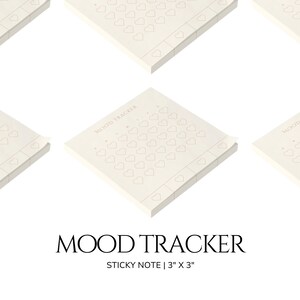Hart Mood Tracker Grafiek Emotietracker Maandelijkse plaknotities Wellness-notitieblok Mood Journal Sticky Notes Mood Tracker Mini-zelfzorgtracker